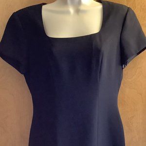 EUC Liz Claiborne Black Square Neck Dress Size:  6